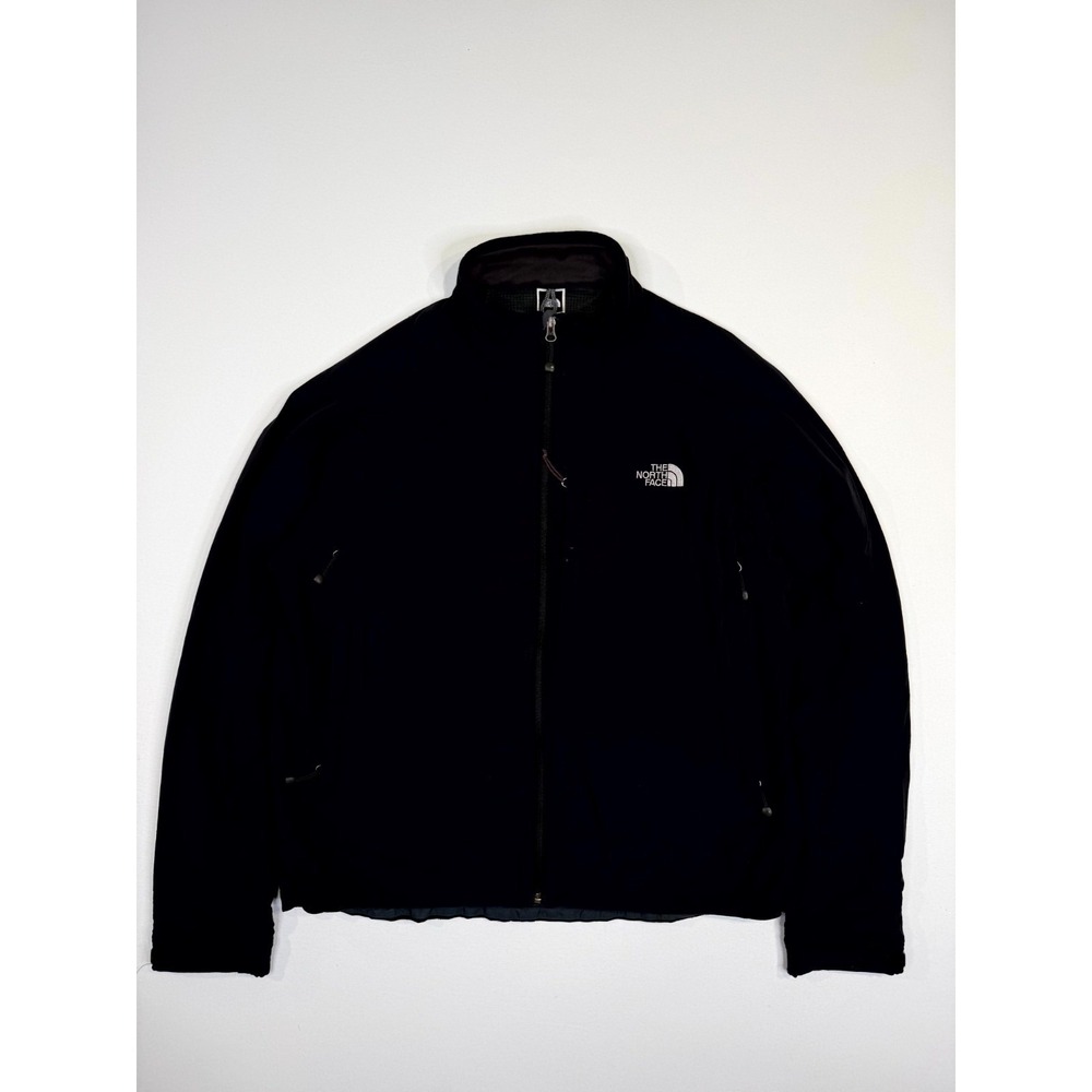The North Face Apex Jacket Mens XL Black Fleece Logo Full Zip Windproof Winter